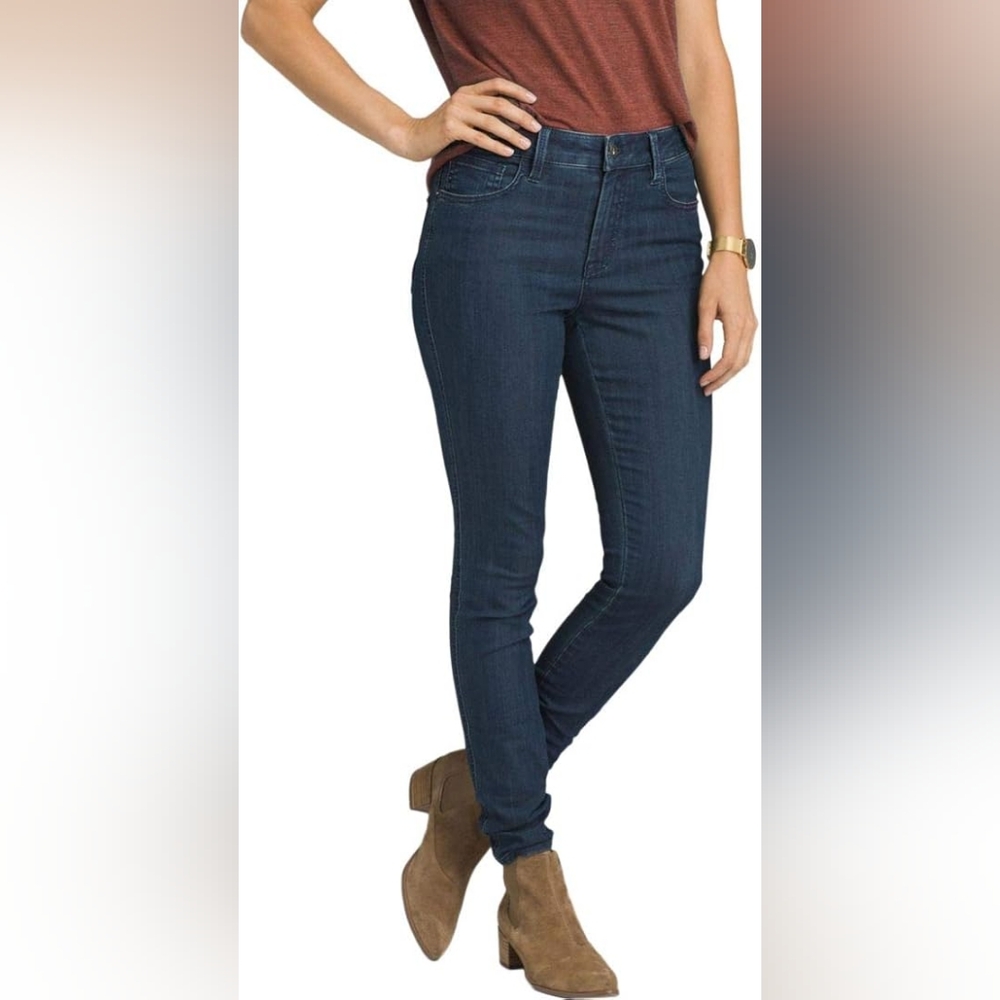 prAna Women's Jeans 2/26 Dark Wash Skinny Oday Water Resistant **CLEARANCE**